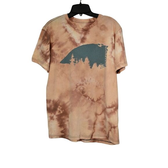 bleach Unisex Custom Bleach Dye Marmot Logo T-shirt Size M - Picture 1 of 4
